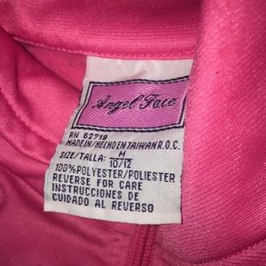 Angel face| Girls pink varsity jacket
